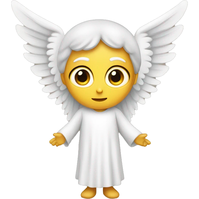 biblically accurate angel as an eye with wings emoji