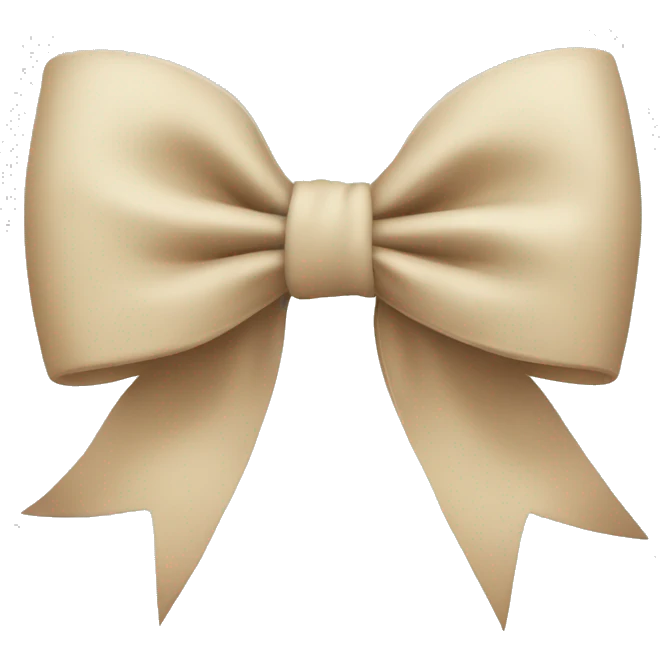 Beige bow emoji