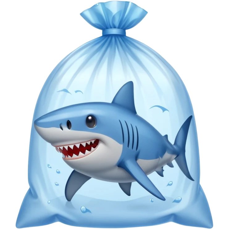 shark in plastic bag emoji