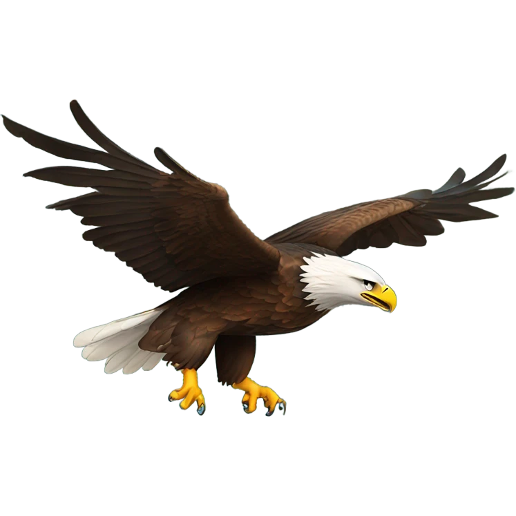 Eagle landing on lake emoji