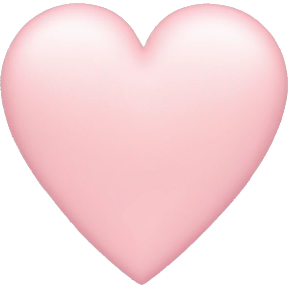 A pastel pink heart emoji