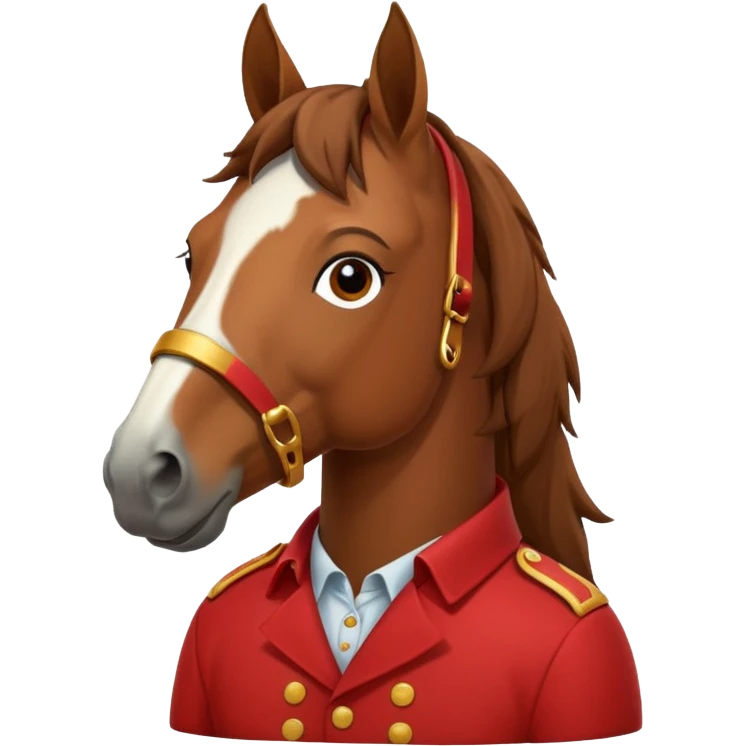 horse with red shirt emoji