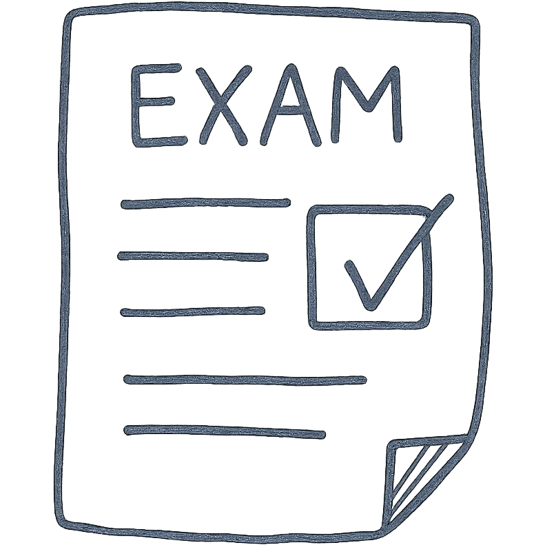 blue exam hand drawn outline icon emoji