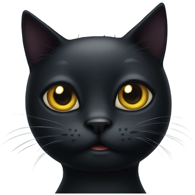 Creepy black cat emoji