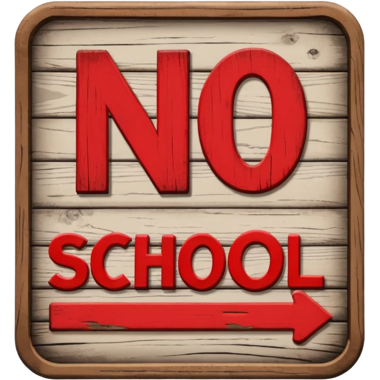 no school sign emoji