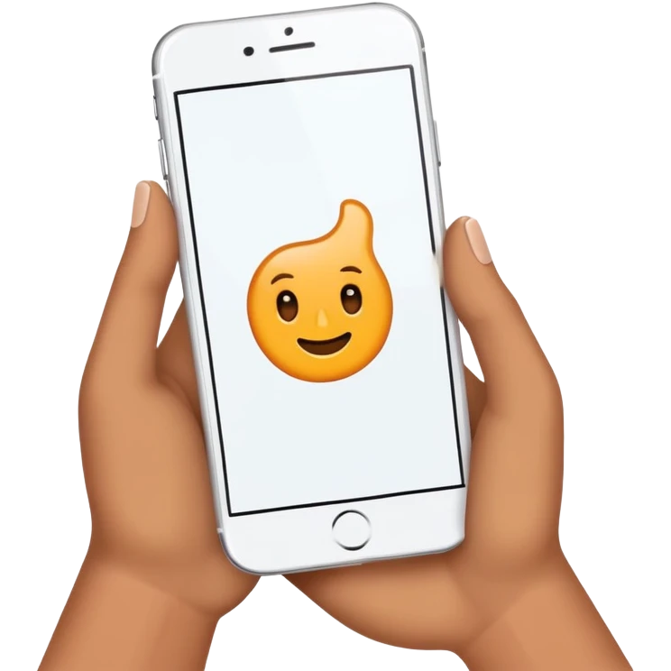 a hand with an iphone emoji