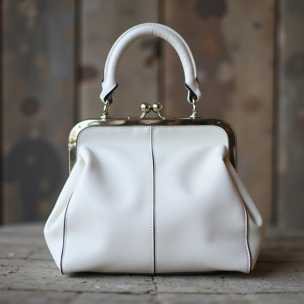 Back white gothic purse without background emoji