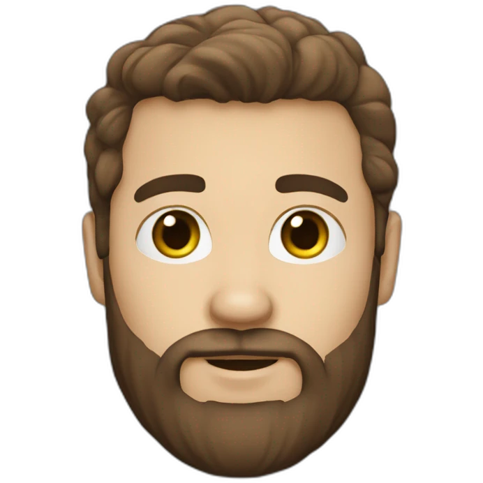 Daniel nass, brazilian, white skin, not so much straight brown hair, bearded emoji