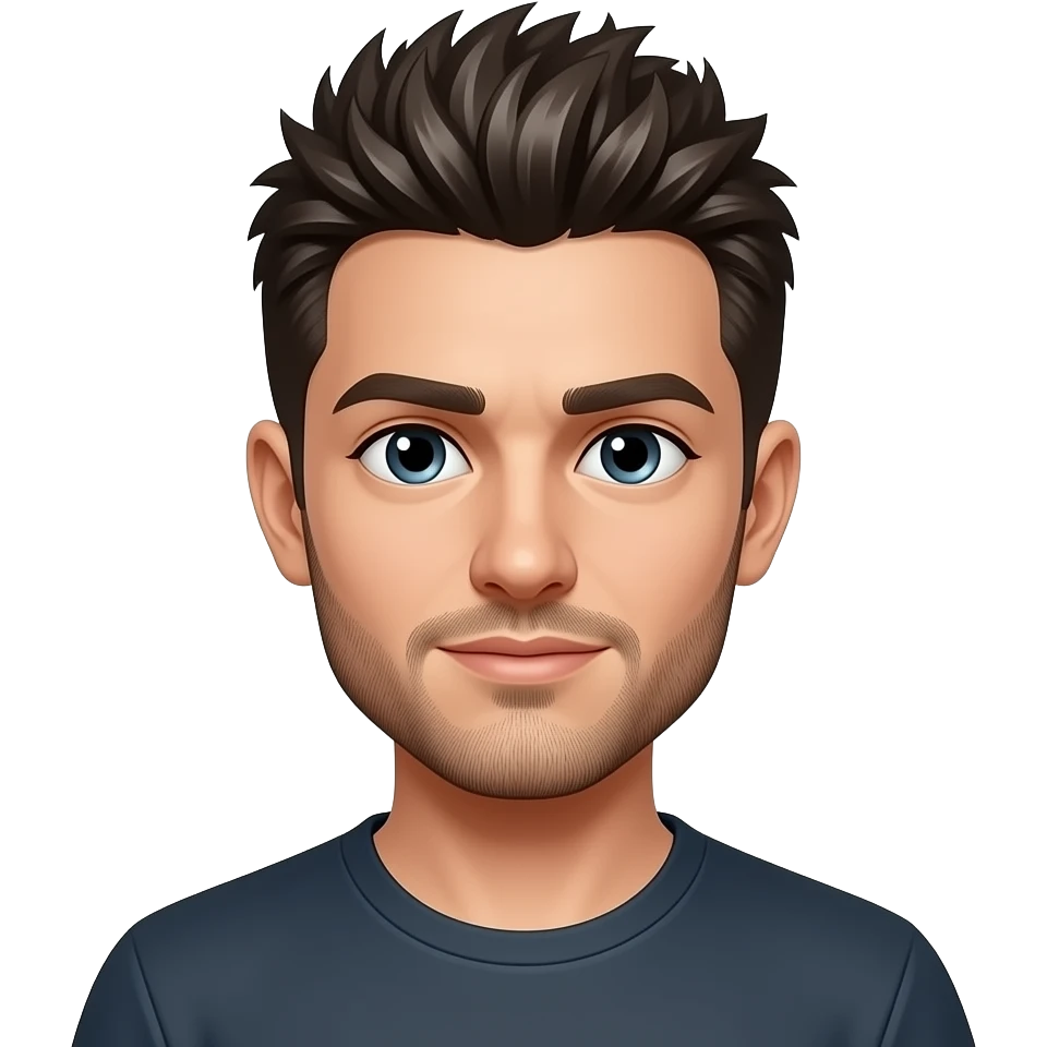 Just like this photo but man with spiked hair emoji