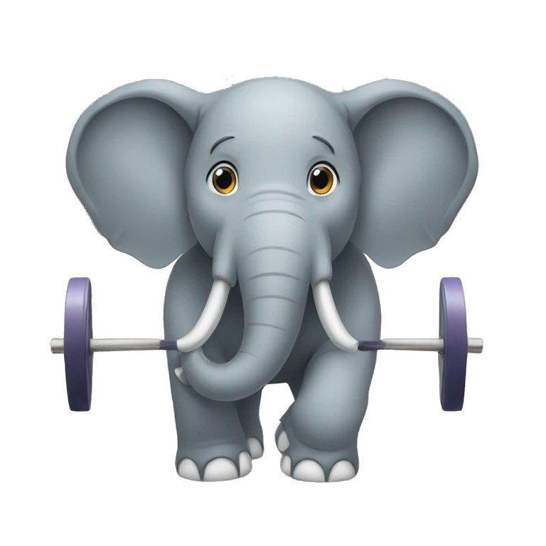Elephant in gym emoji