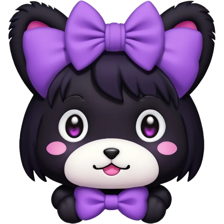 cute kuromi with bow emoji