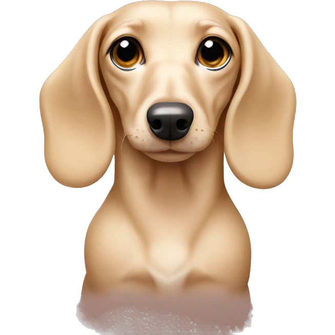 Cream dachshund emoji