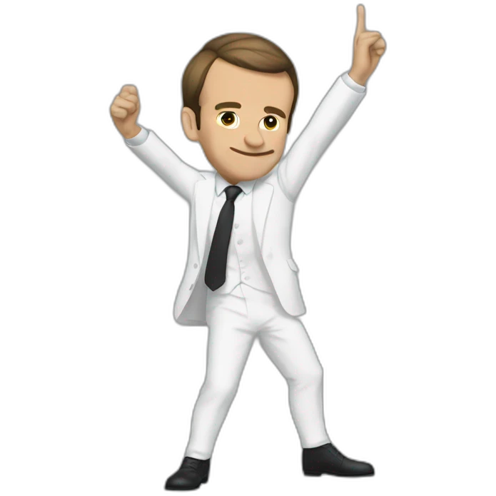 Macron qui dab emoji