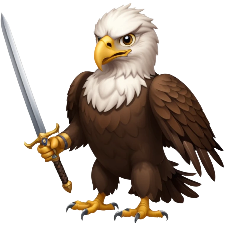 eagle with sword strapped to his front emoji