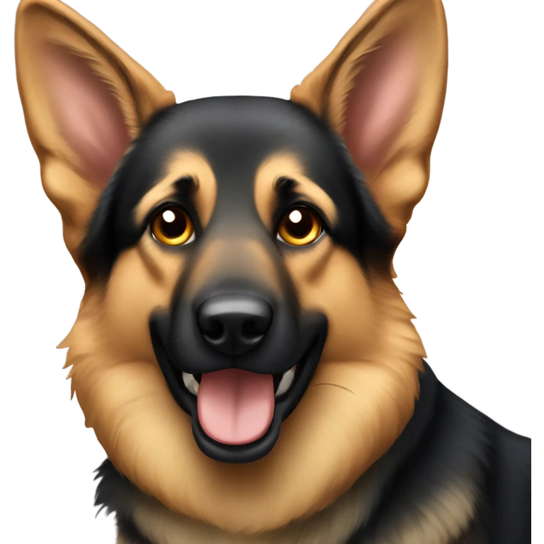 German Shepard dog with large ears emoji