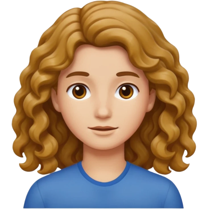 Dalgalı saç li emoji