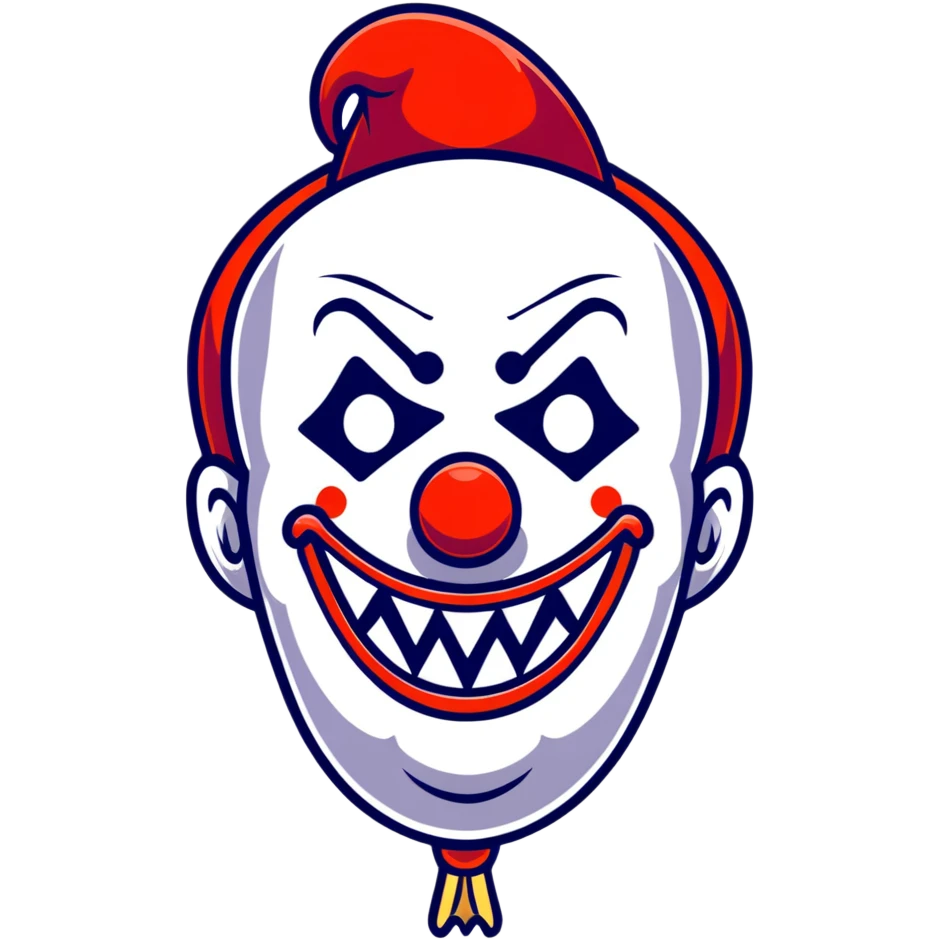 scary clown emoji