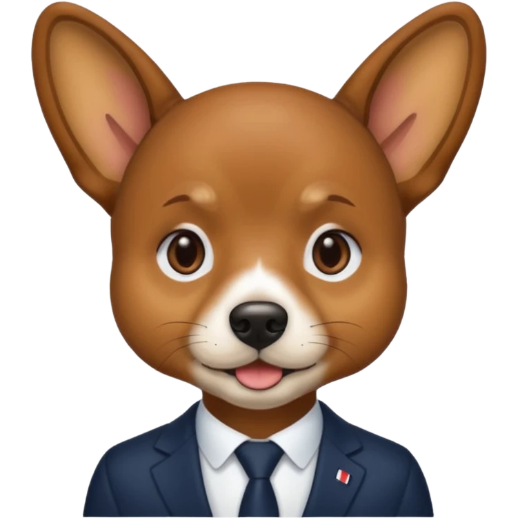 Macron en tête de chien  emoji