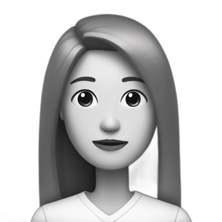Goto blanco y negro emoji