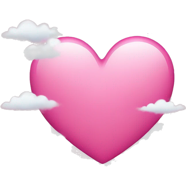 pink heart with clouds emoji