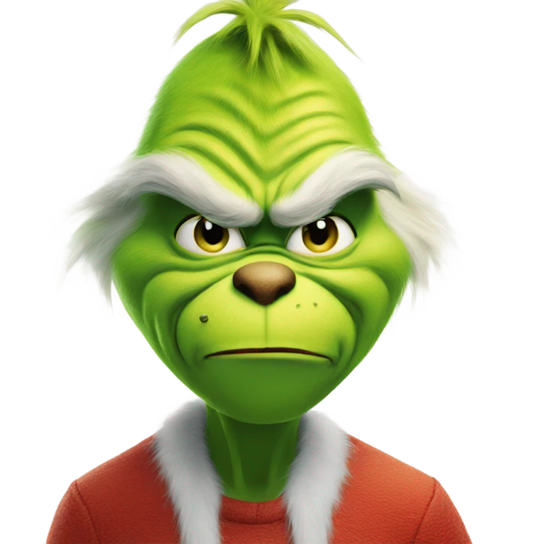 Grinch making a silly face  emoji