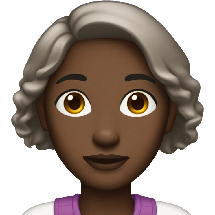 casual style dark-skinned woman emoji