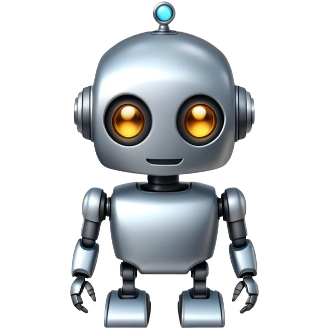 Friendly cute robot emoji