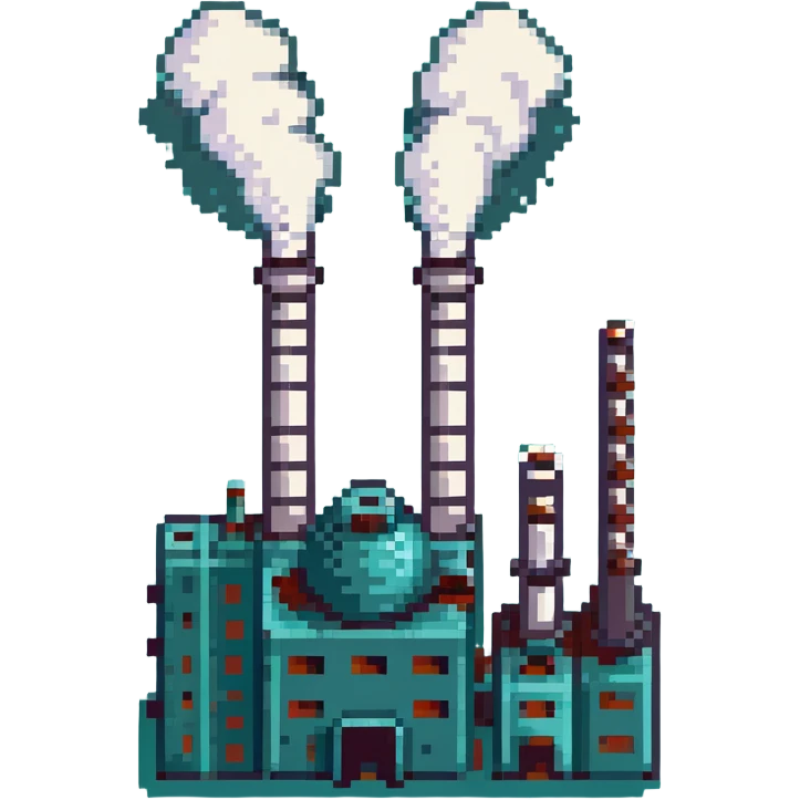 factory building with smokestacks emoji