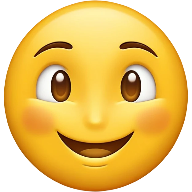 simple emoji with friendly open eyes and a big smile emoji