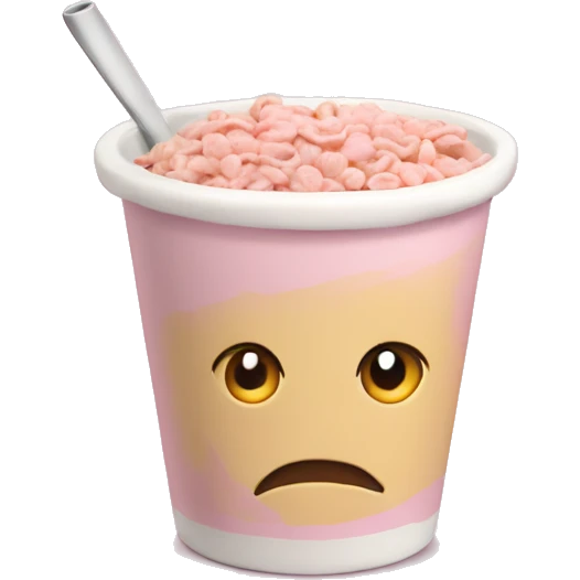 Light pink Cereal with milk emoji