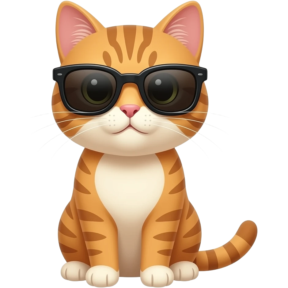 Cat wearing sunglasses emoji