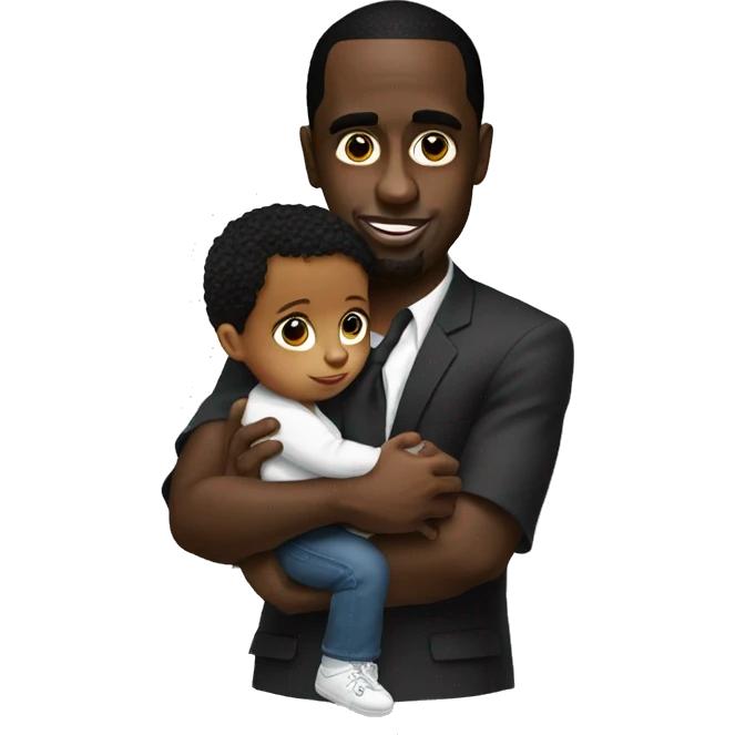 P.Diddy holding a child emoji