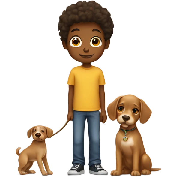 boy with dog emoji