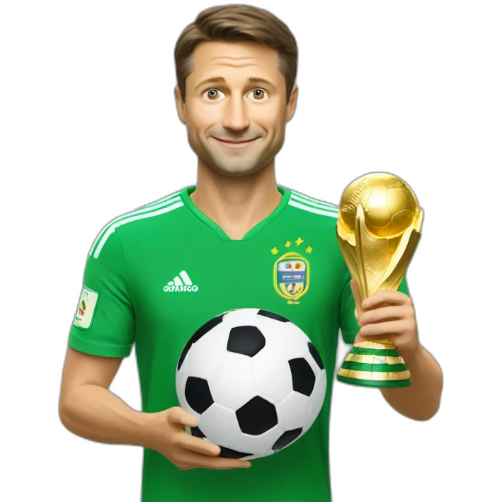 zelenskyi with world cup in his hand emoji