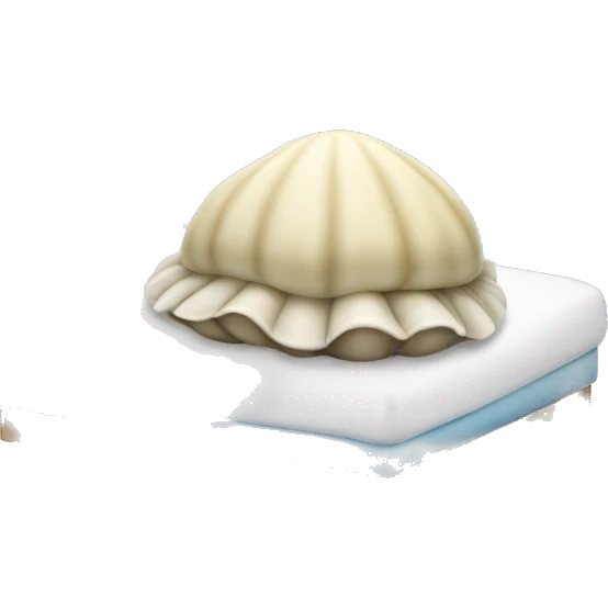 Clam sleeping in bed  emoji