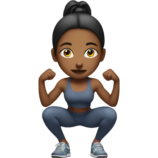 Girl doing squats  emoji
