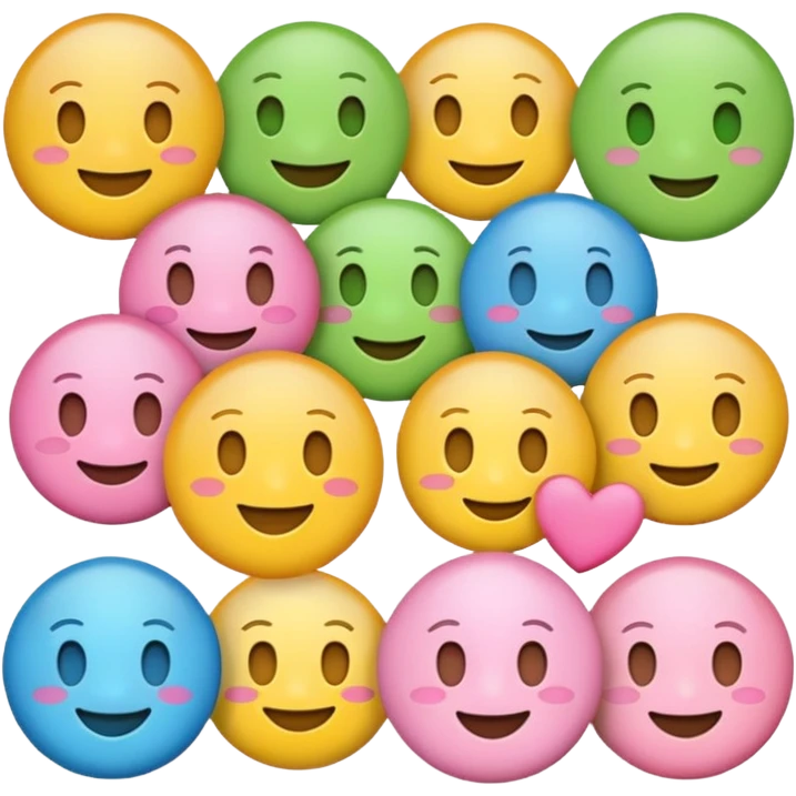 pastel colored emojis emoji