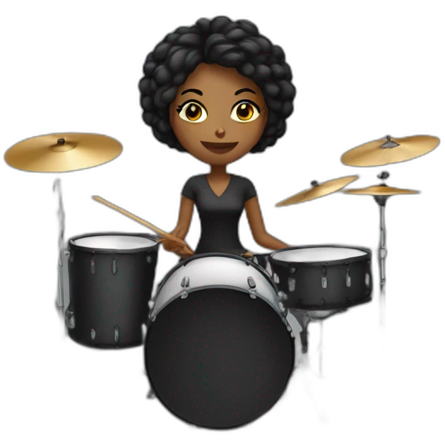 female drummer emoji