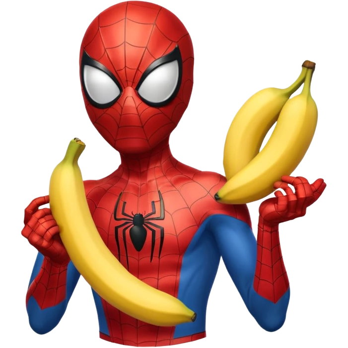 spiderman holding banana emoji