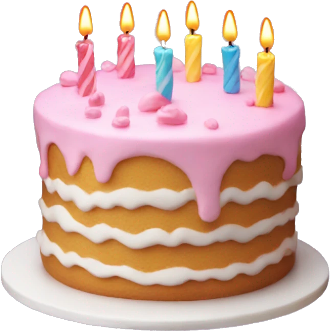 Aesthetic birthday cake emoji