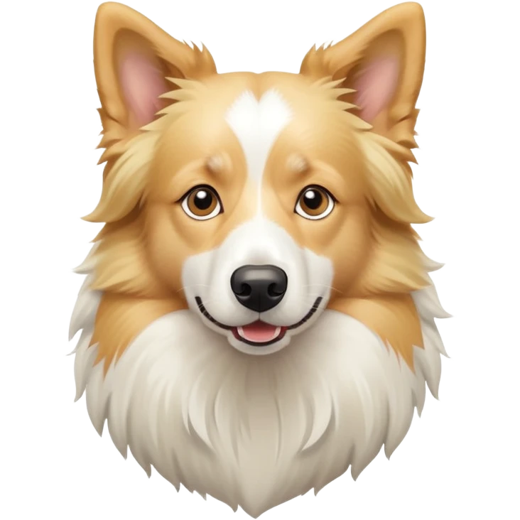 blonde and white border collie dog emoji