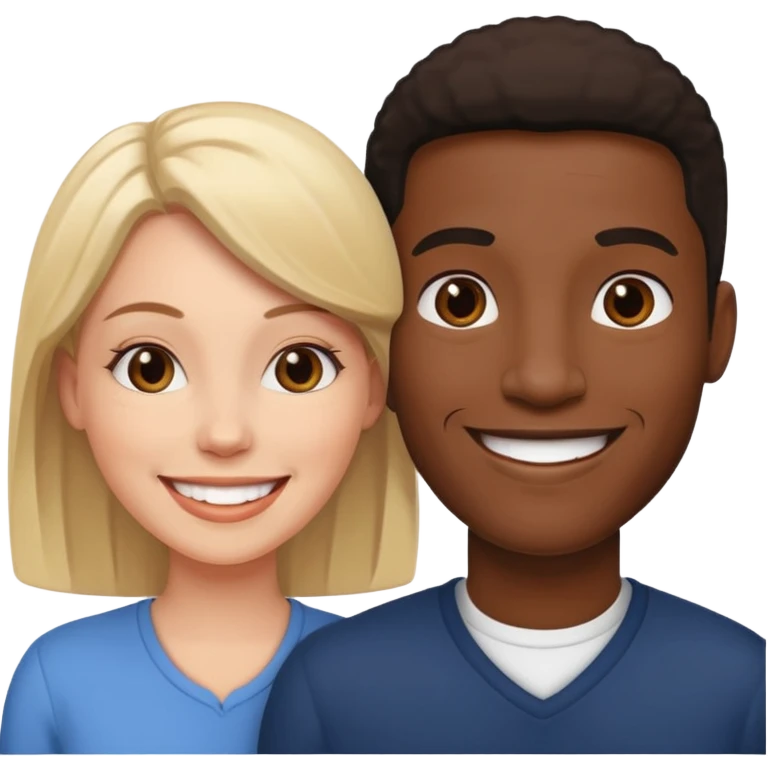 Black men white woman  emoji