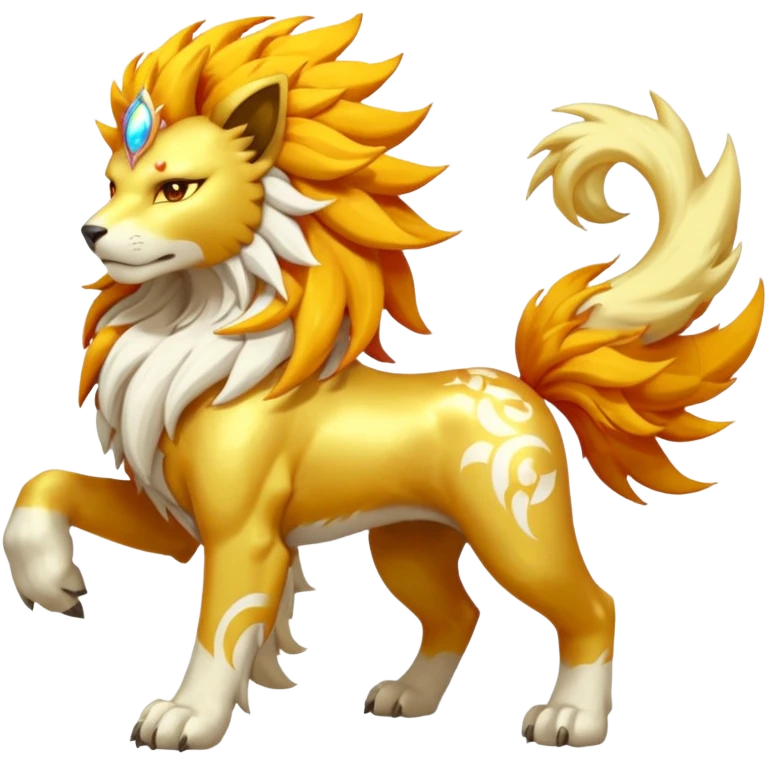 Pyroar-Solgaleo-Fakémon-hybrid-creature (full body)  emoji