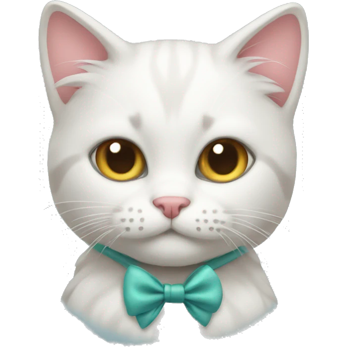Kitty with bow emoji