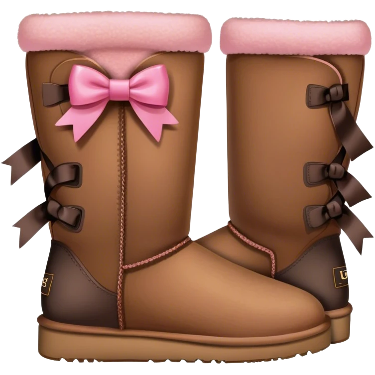 Ugg (shoes) with a bow on it  emoji