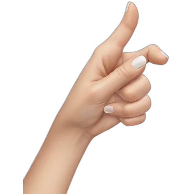 white fingernails on simple background emoji