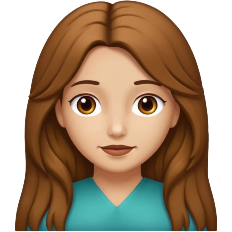 Una chica con pelo castaño medio largo, con facciones lindas abrazando a Jesús.  emoji