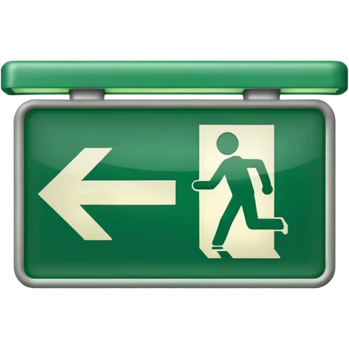 emergency exit  emoji
