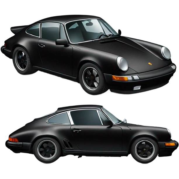 black Porsche 911 do it again make the logo a bit more visible emoji