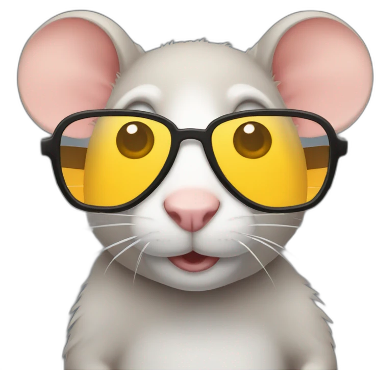 Rat avec lunettes de soleil emoji